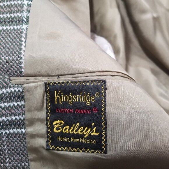 True Vintage 42R Green Plaid Kingsridge Blazer Jacket Sport Coat Union Made - Picture 12 of 12
